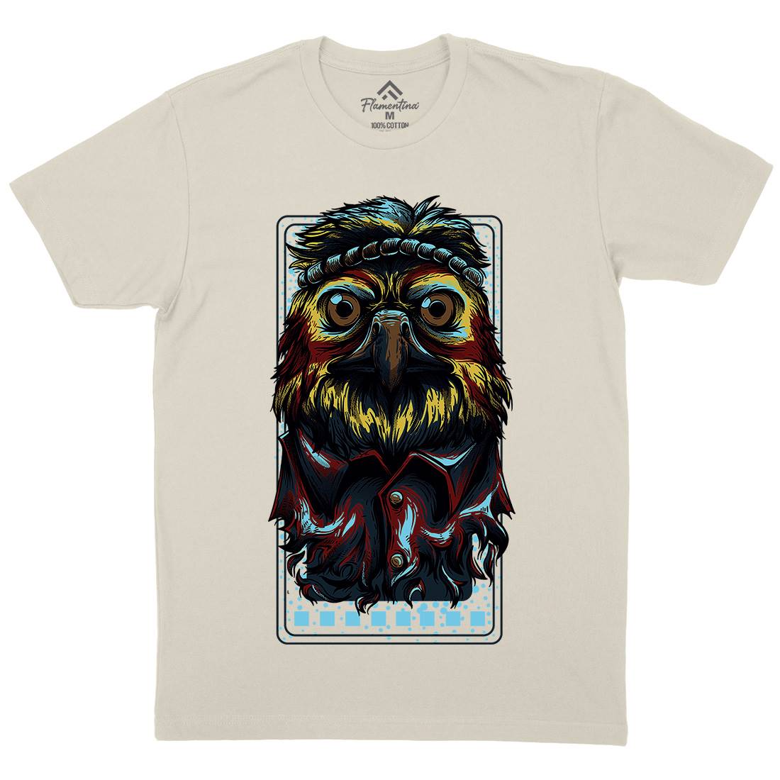 Angel Eagle Mens Organic Crew Neck T-Shirt Animals D705