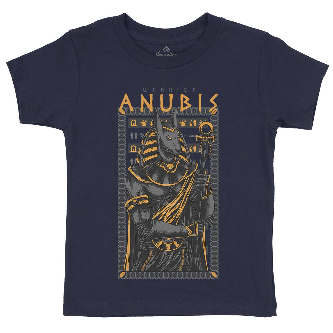 Anubis God Kids Organic Crew Neck T-Shirt Warriors D706