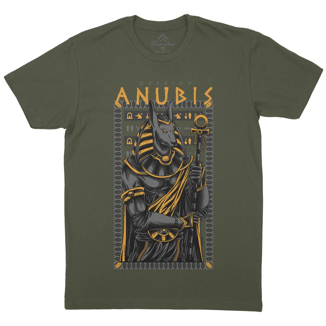 Anubis God Mens Crew Neck T-Shirt Warriors D706