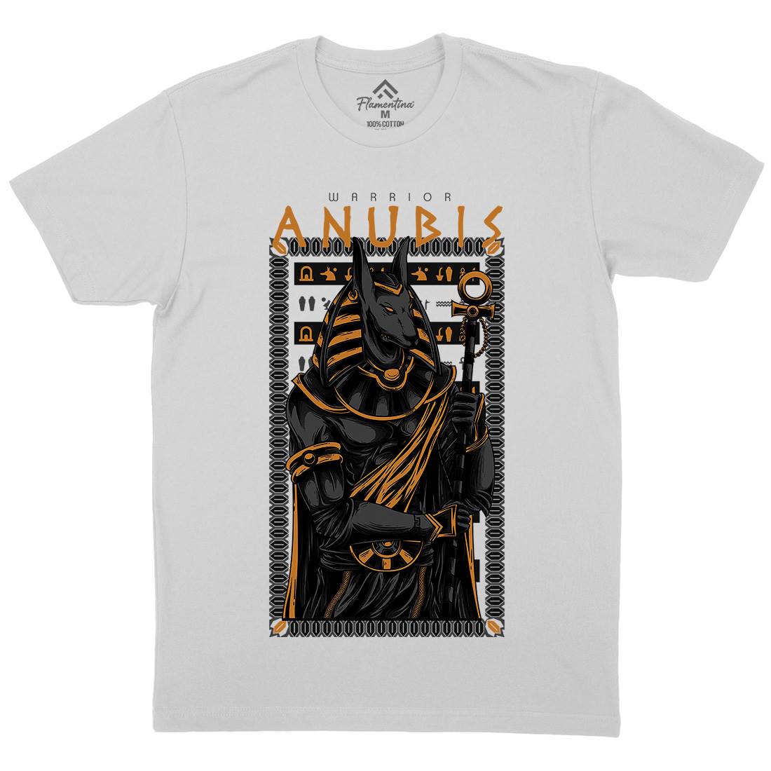 Anubis God Mens Crew Neck T-Shirt Warriors D706