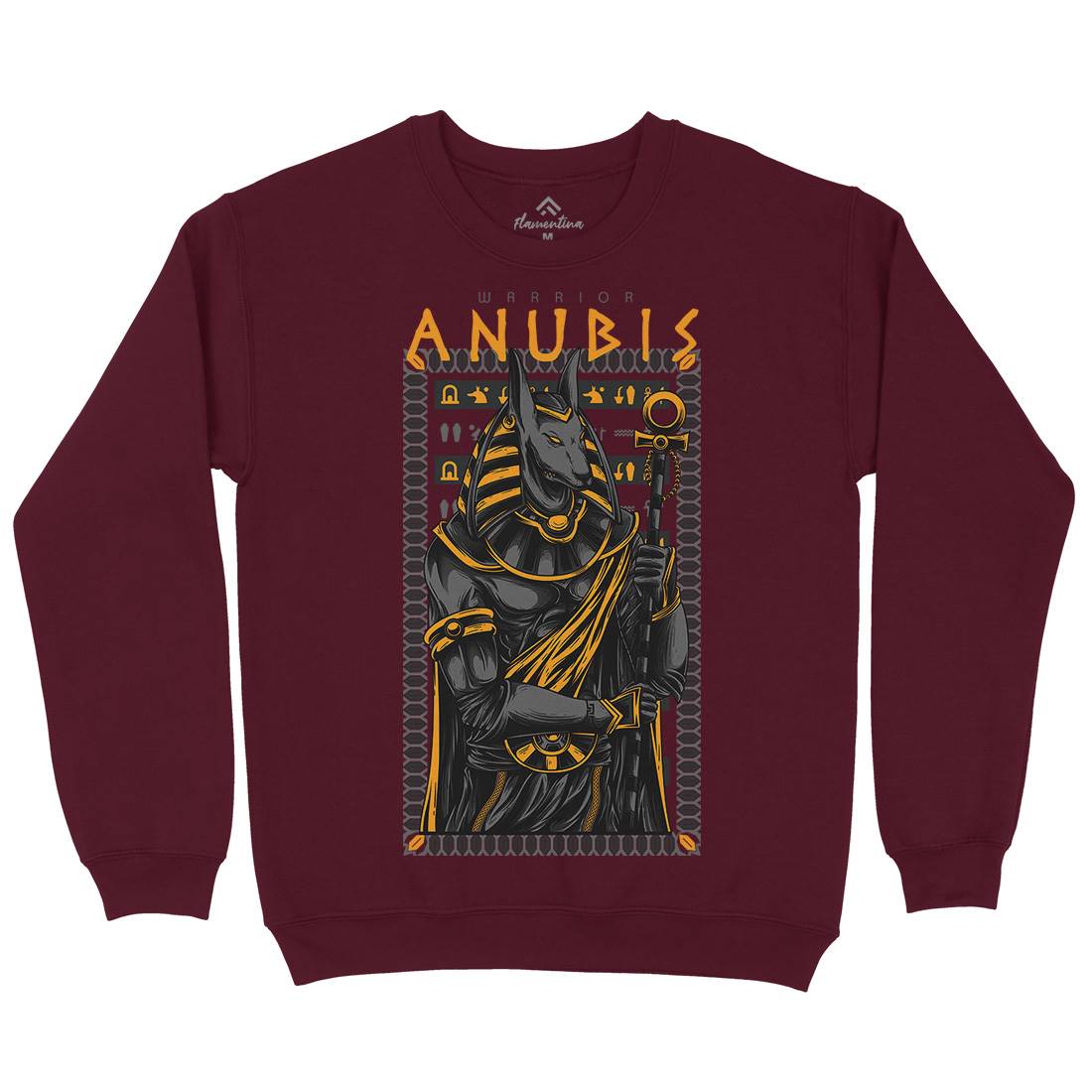 Anubis God Mens Crew Neck Sweatshirt Warriors D706
