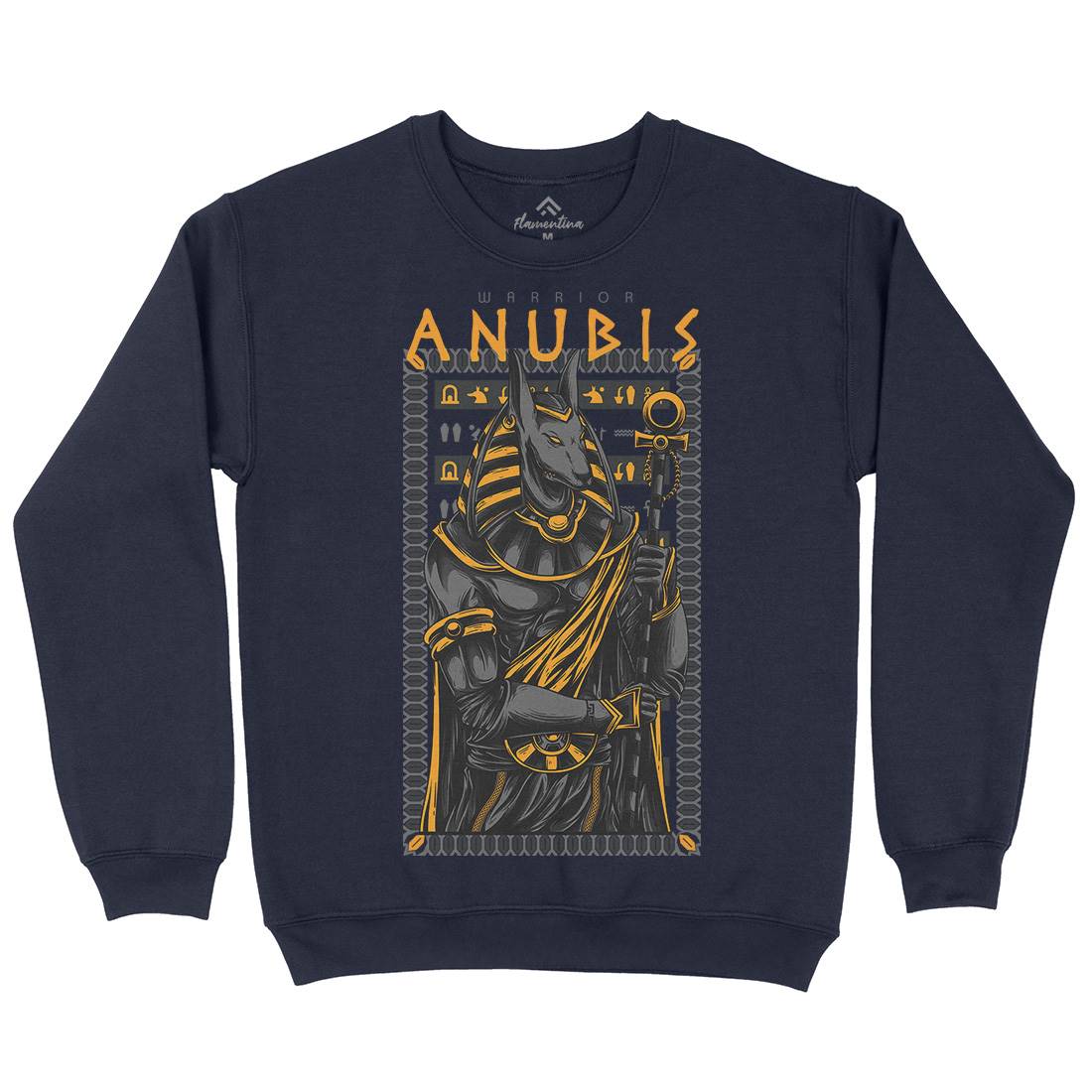 Anubis God Mens Crew Neck Sweatshirt Warriors D706