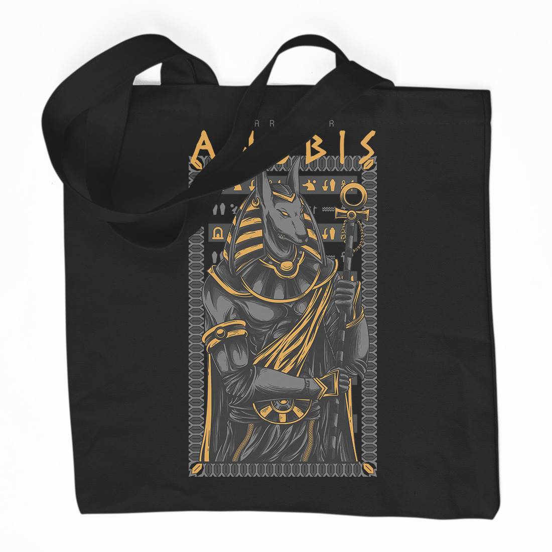 Anubis God Organic Premium Cotton Tote Bag Warriors D706