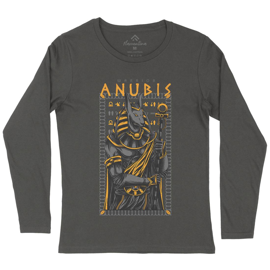 Anubis God Womens Long Sleeve T-Shirt Warriors D706