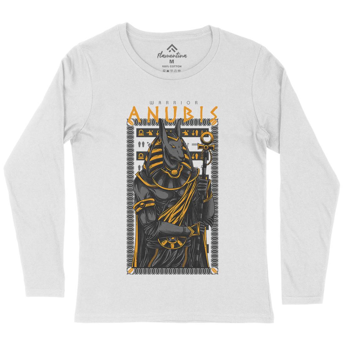 Anubis God Womens Long Sleeve T-Shirt Warriors D706