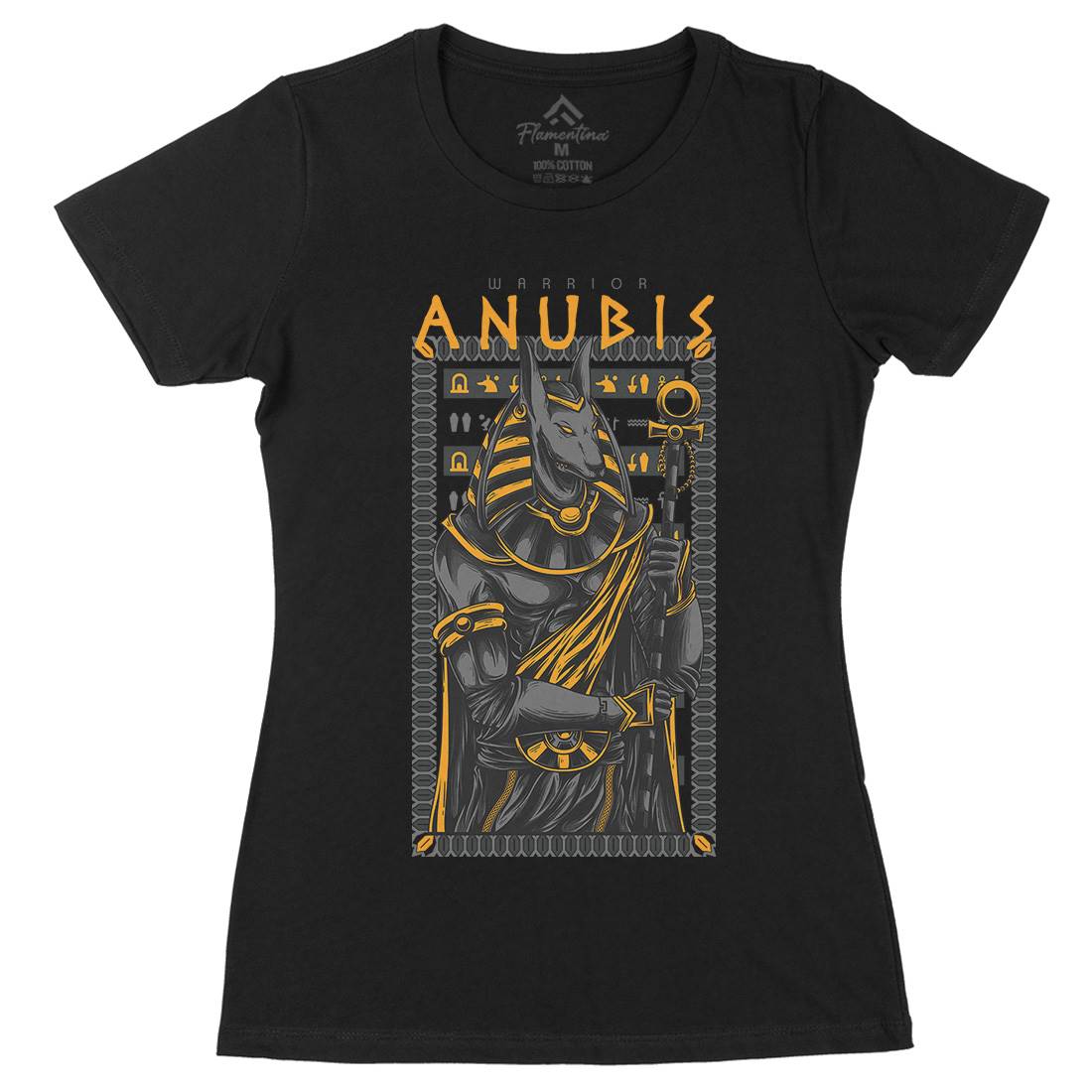 Anubis God Womens Organic Crew Neck T-Shirt Warriors D706