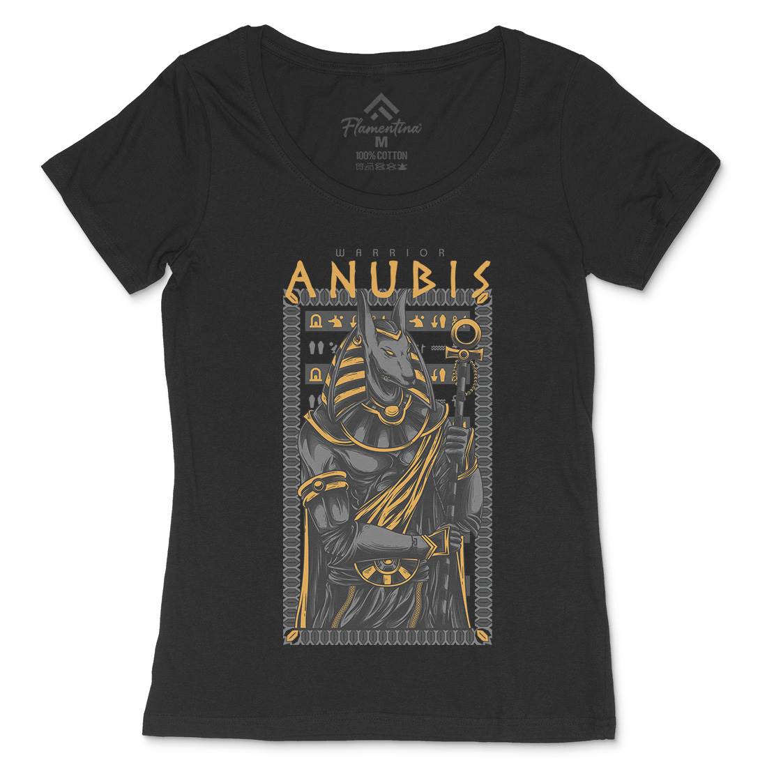 Anubis God Womens Scoop Neck T-Shirt Warriors D706