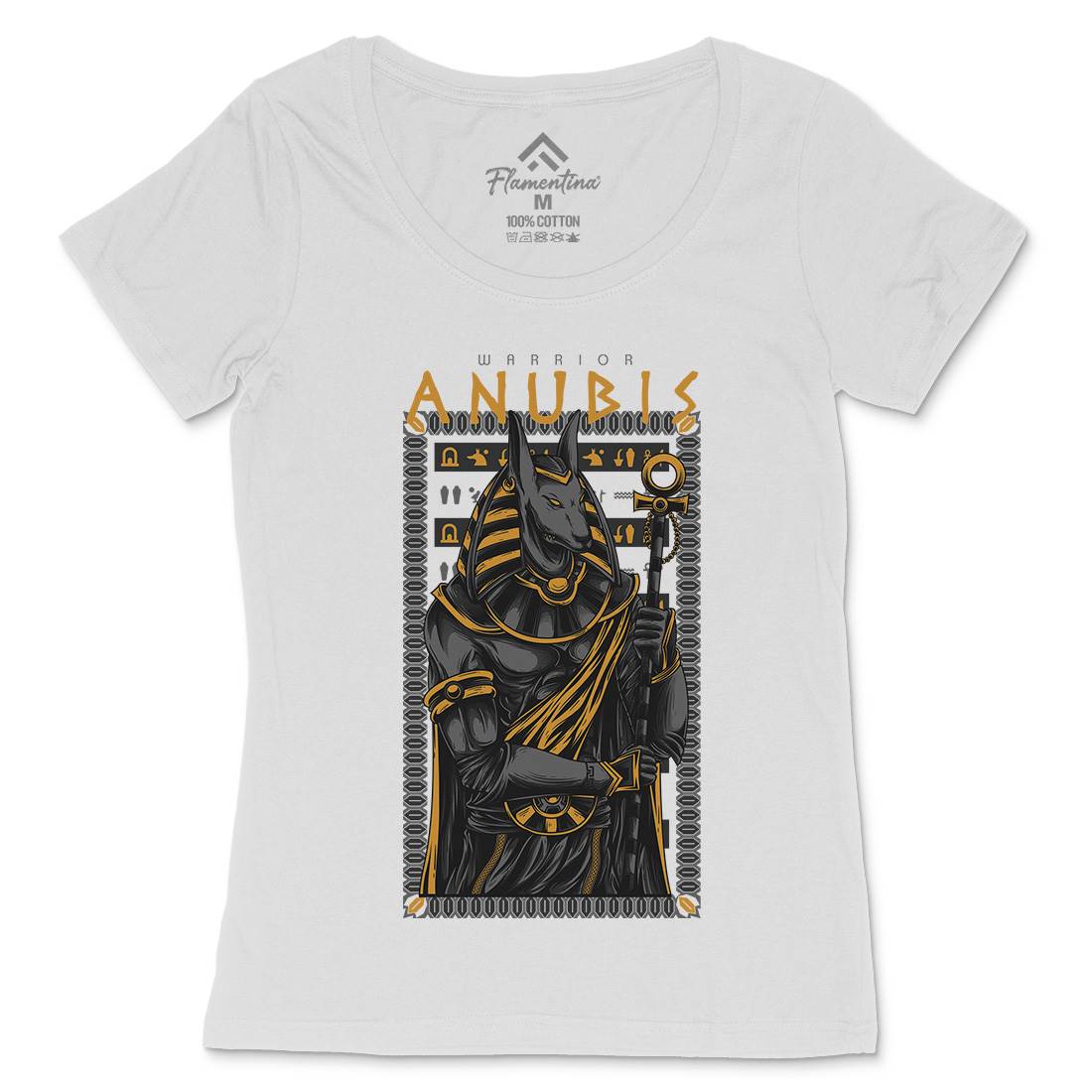 Anubis God Womens Scoop Neck T-Shirt Warriors D706