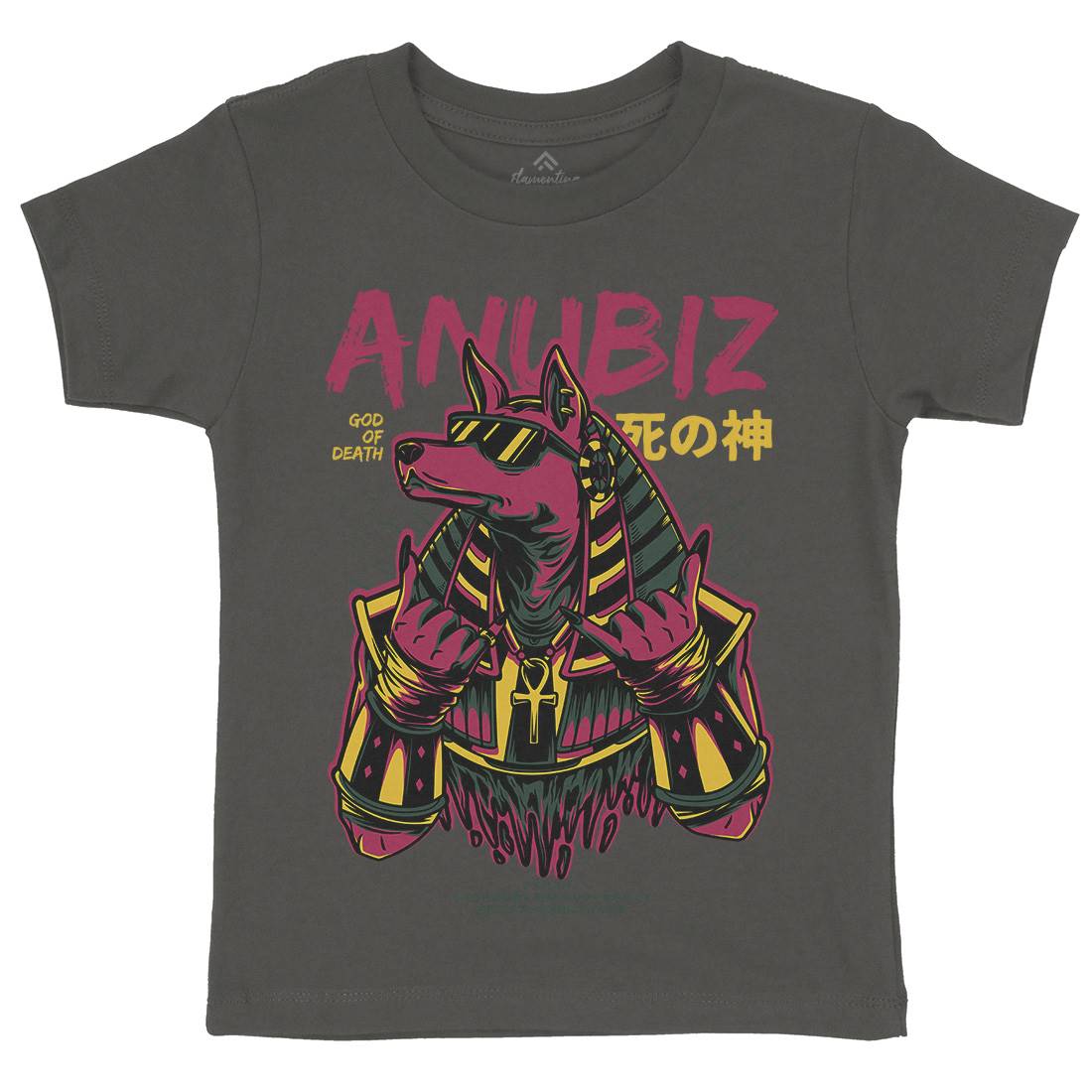 Anubis Hipster Kids Organic Crew Neck T-Shirt Warriors D707