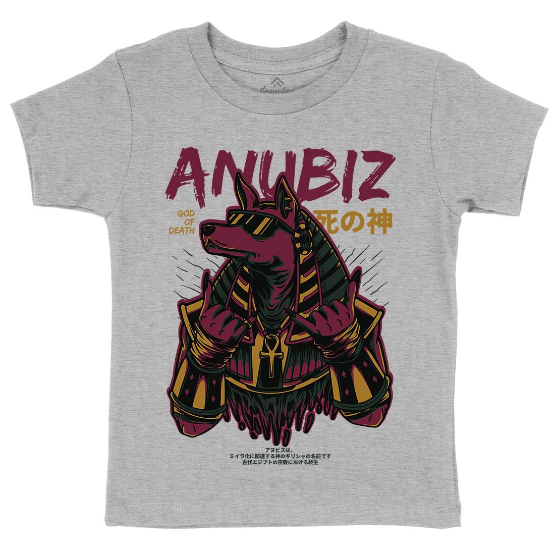 Anubis Hipster Kids Crew Neck T-Shirt Warriors D707