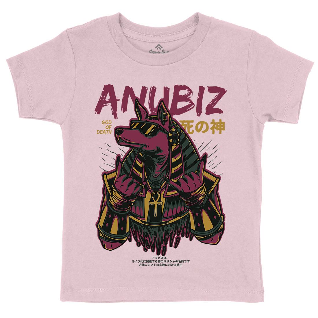 Anubis Hipster Kids Crew Neck T-Shirt Warriors D707