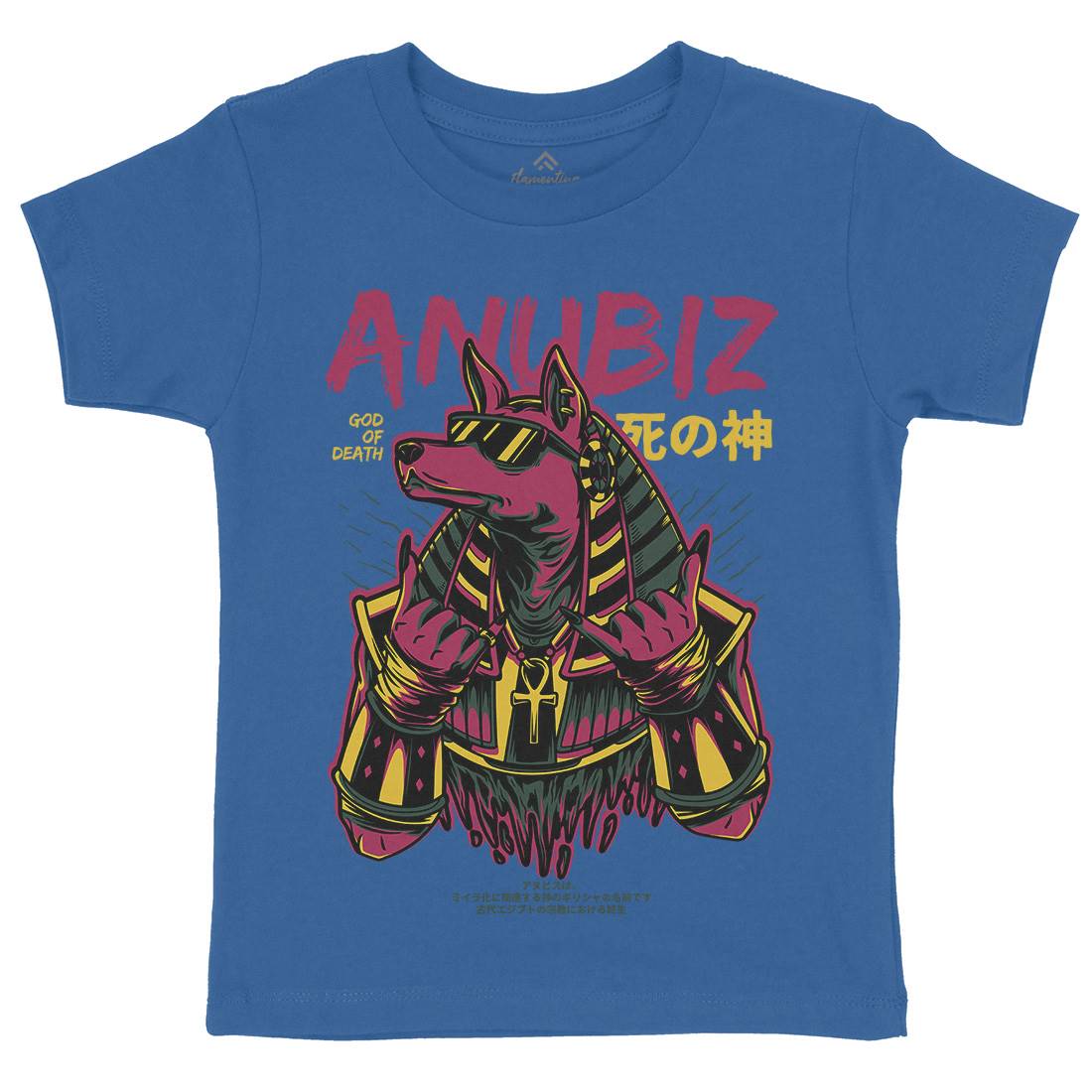 Anubis Hipster Kids Organic Crew Neck T-Shirt Warriors D707