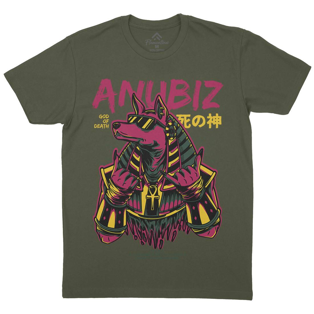 Anubis Hipster Mens Crew Neck T-Shirt Warriors D707