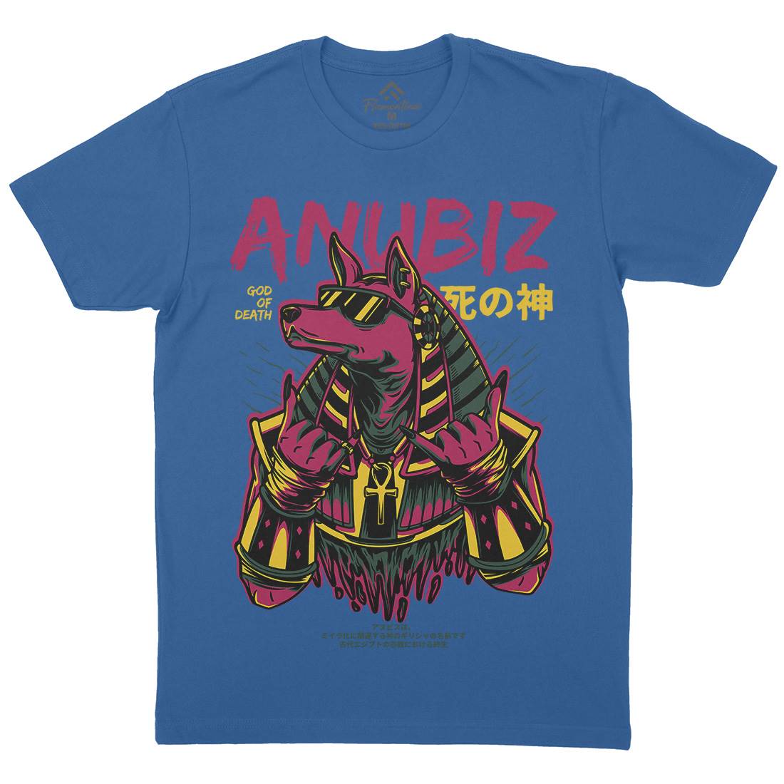 Anubis Hipster Mens Organic Crew Neck T-Shirt Warriors D707
