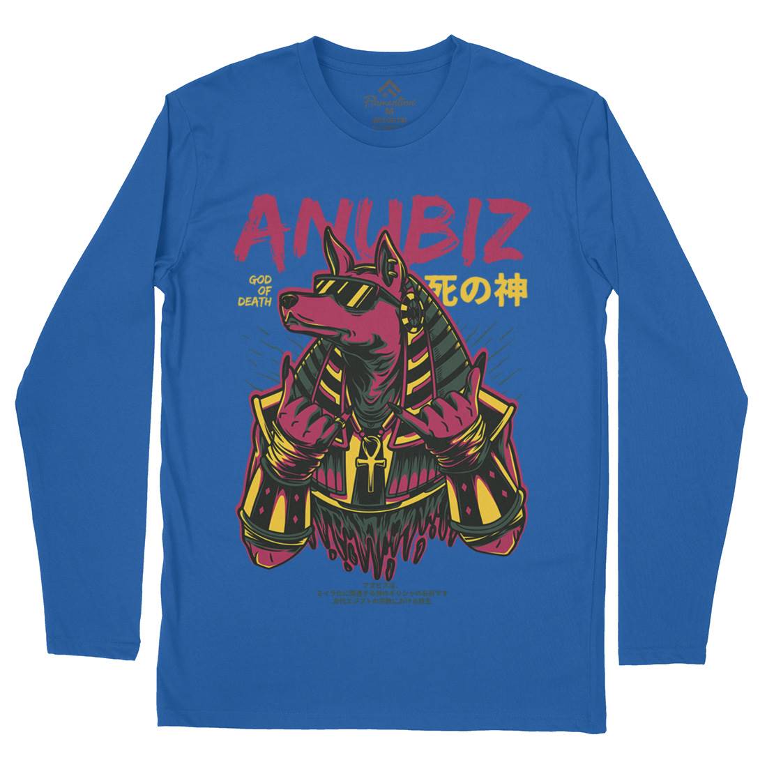 Anubis Hipster Mens Long Sleeve T-Shirt Warriors D707