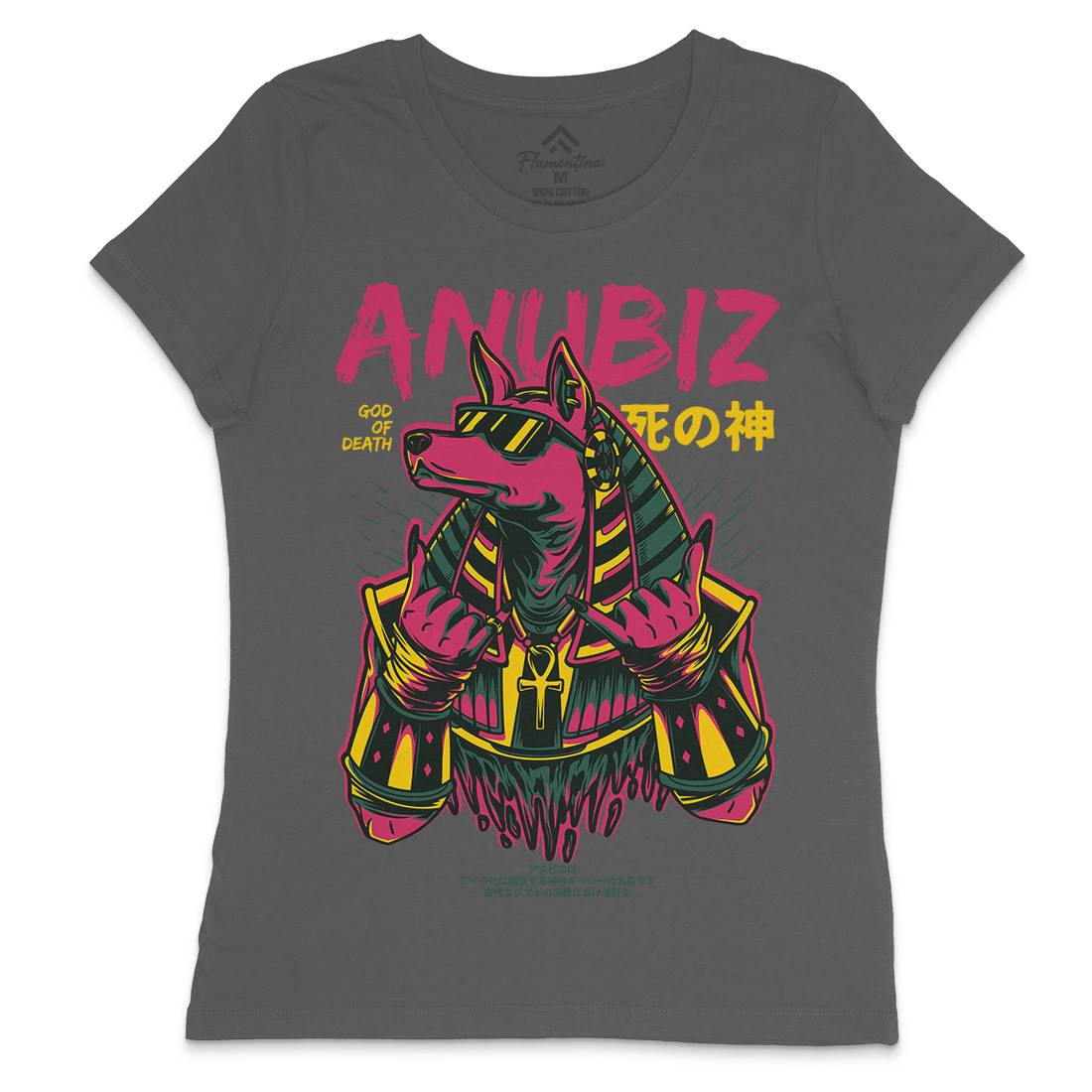 Anubis Hipster Womens Crew Neck T-Shirt Warriors D707