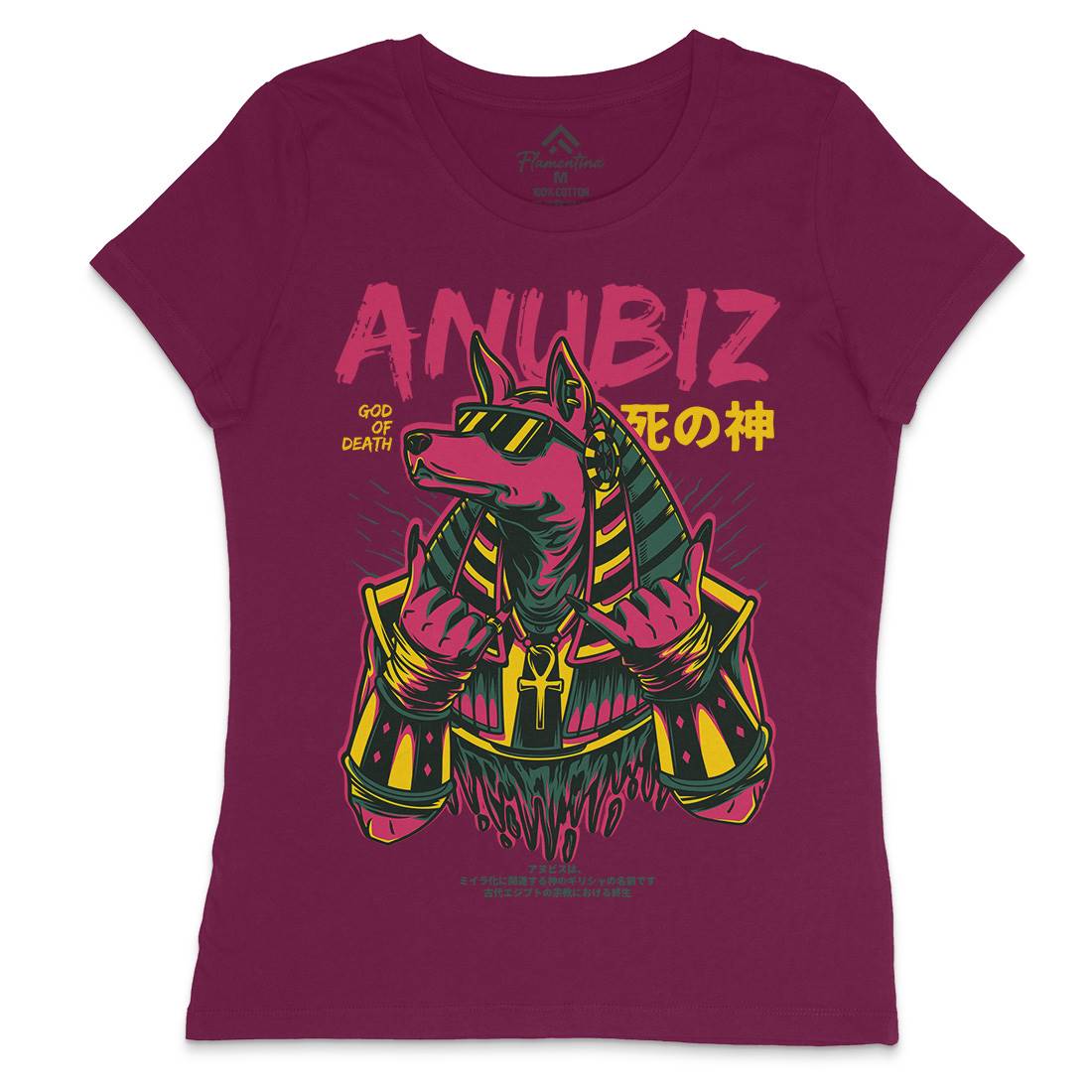 Anubis Hipster Womens Crew Neck T-Shirt Warriors D707