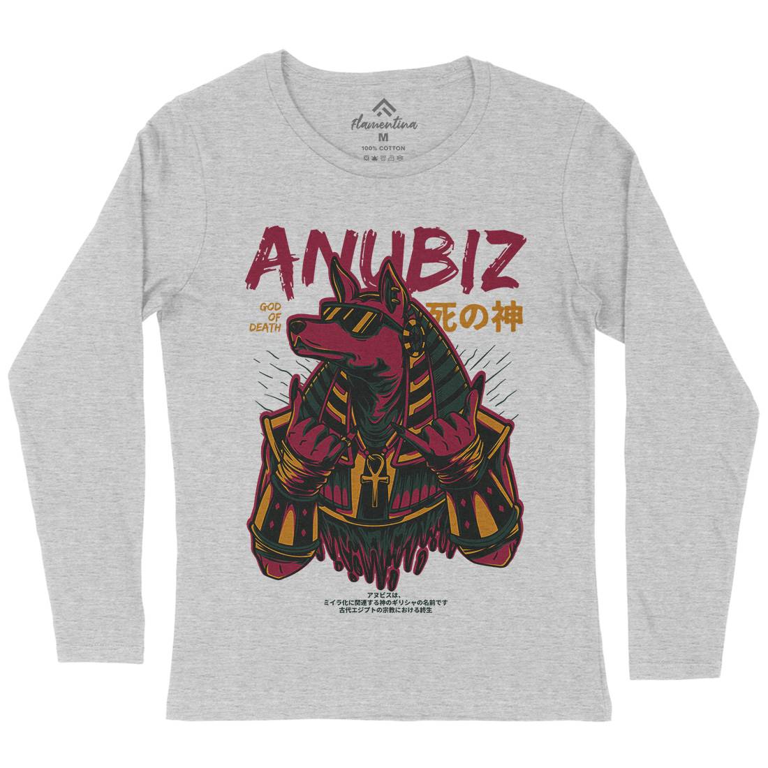Anubis Hipster Womens Long Sleeve T-Shirt Warriors D707