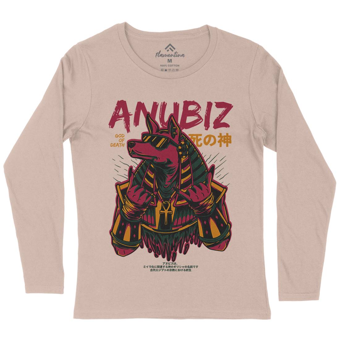 Anubis Hipster Womens Long Sleeve T-Shirt Warriors D707