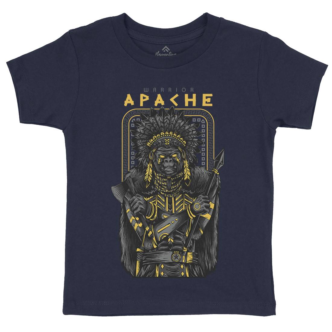 Apache Kids Crew Neck T-Shirt Warriors D708