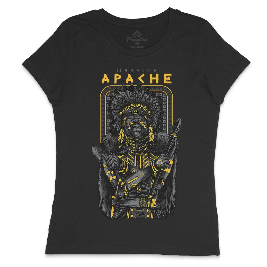Apache Womens Crew Neck T-Shirt Warriors D708
