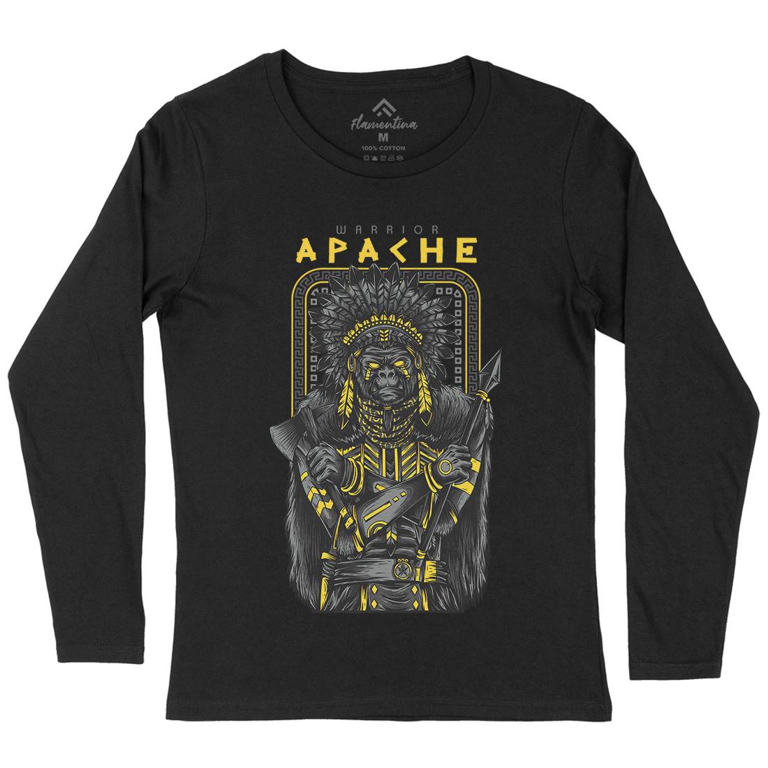 Apache Womens Long Sleeve T-Shirt Warriors D708