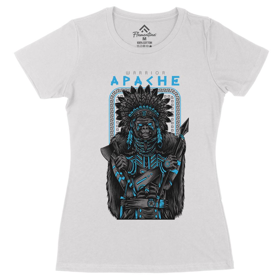 Apache Womens Organic Crew Neck T-Shirt Warriors D708