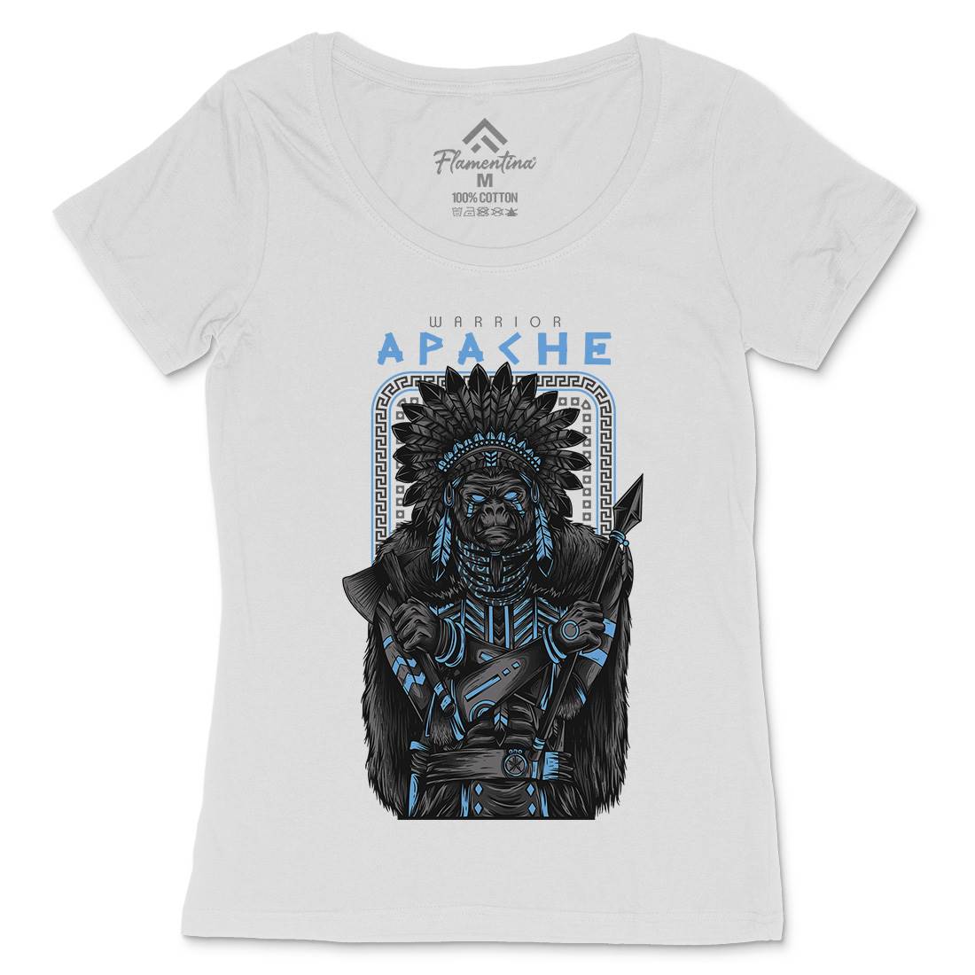 Apache Womens Scoop Neck T-Shirt Warriors D708