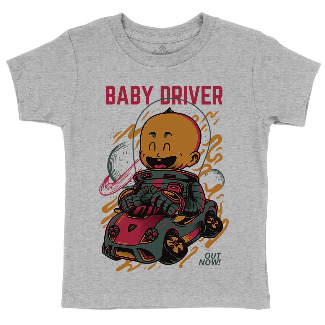 Baby Driver Kids Crew Neck T-Shirt Cars D709