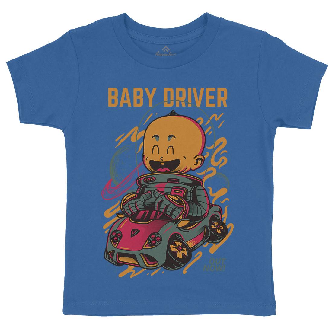 Baby Driver Kids Crew Neck T-Shirt Cars D709