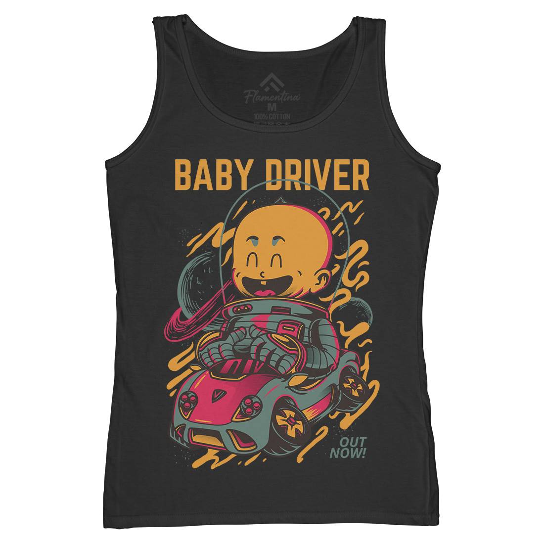 Baby Driver Womens Organic Tank Top Vest Cars D709