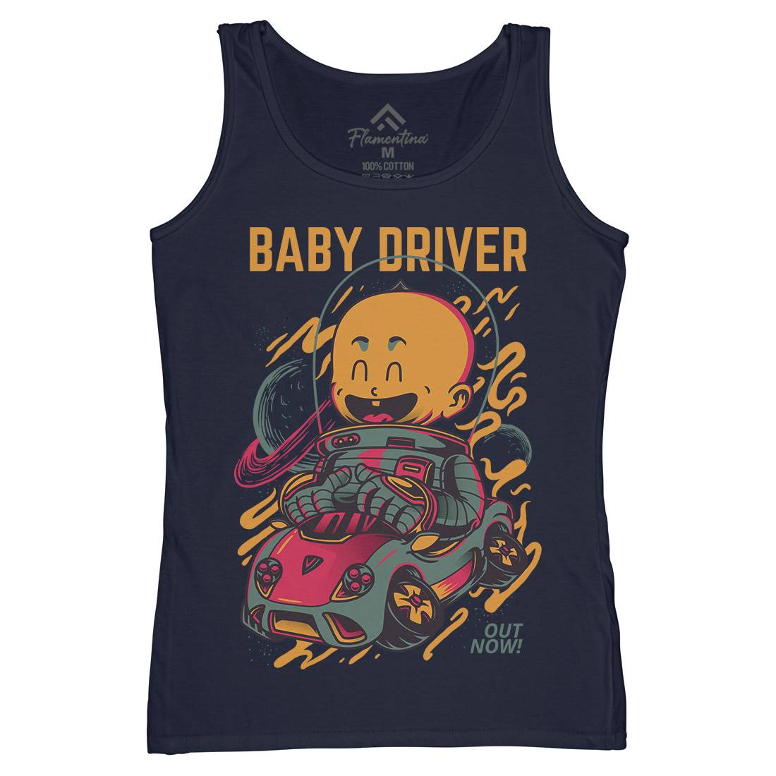 Baby Driver Womens Organic Tank Top Vest Cars D709