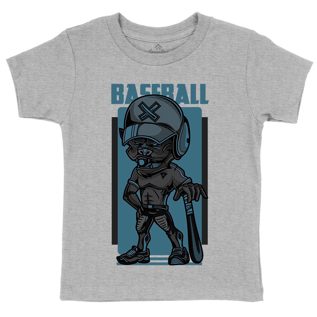 Baseball Kids Crew Neck T-Shirt Sport D710
