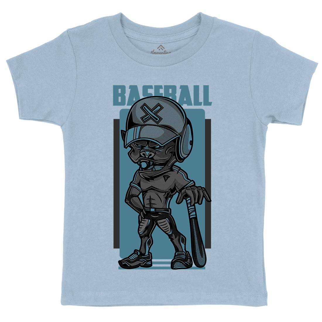 Baseball Kids Organic Crew Neck T-Shirt Sport D710