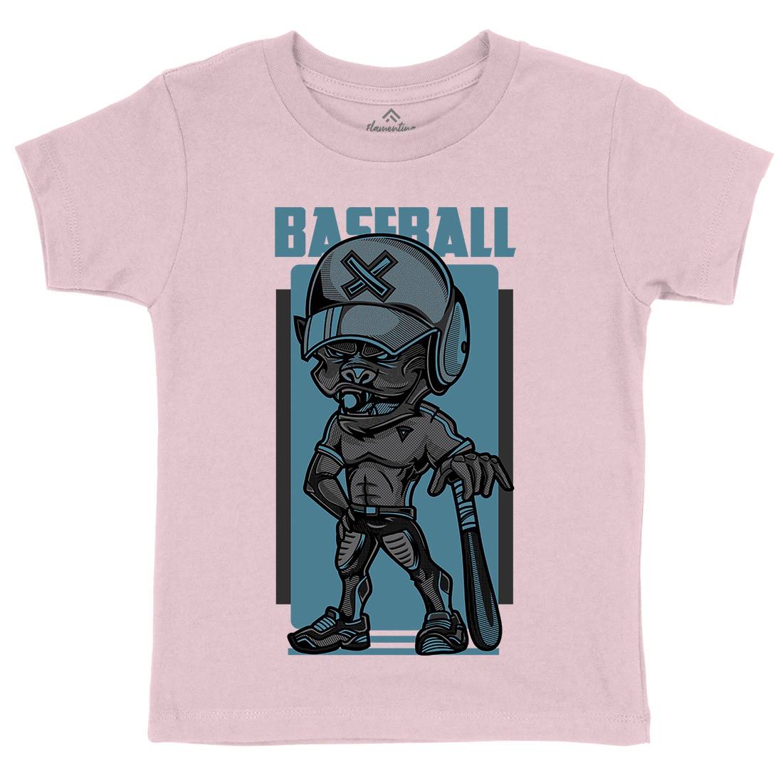 Baseball Kids Crew Neck T-Shirt Sport D710