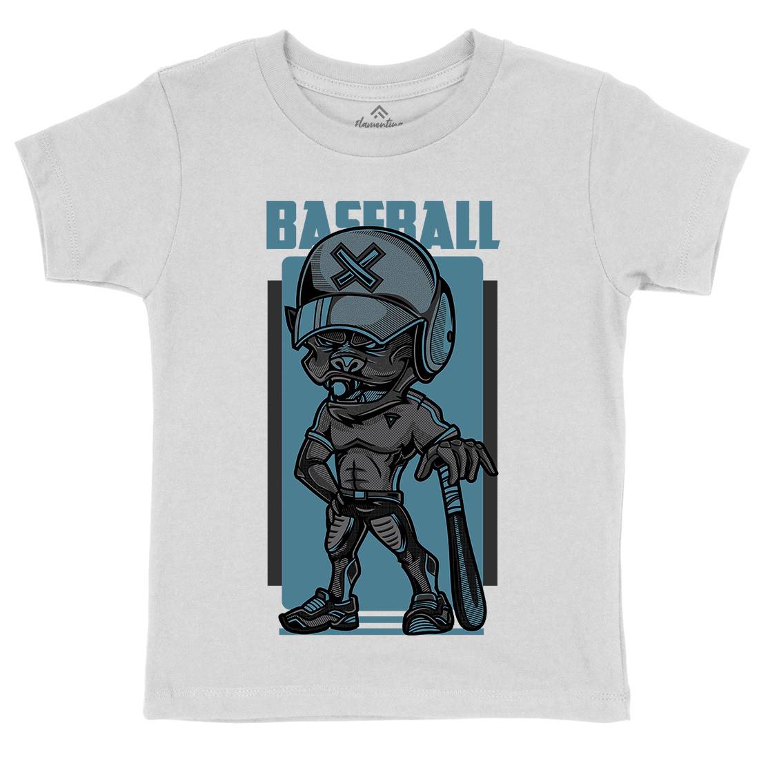 Baseball Kids Organic Crew Neck T-Shirt Sport D710