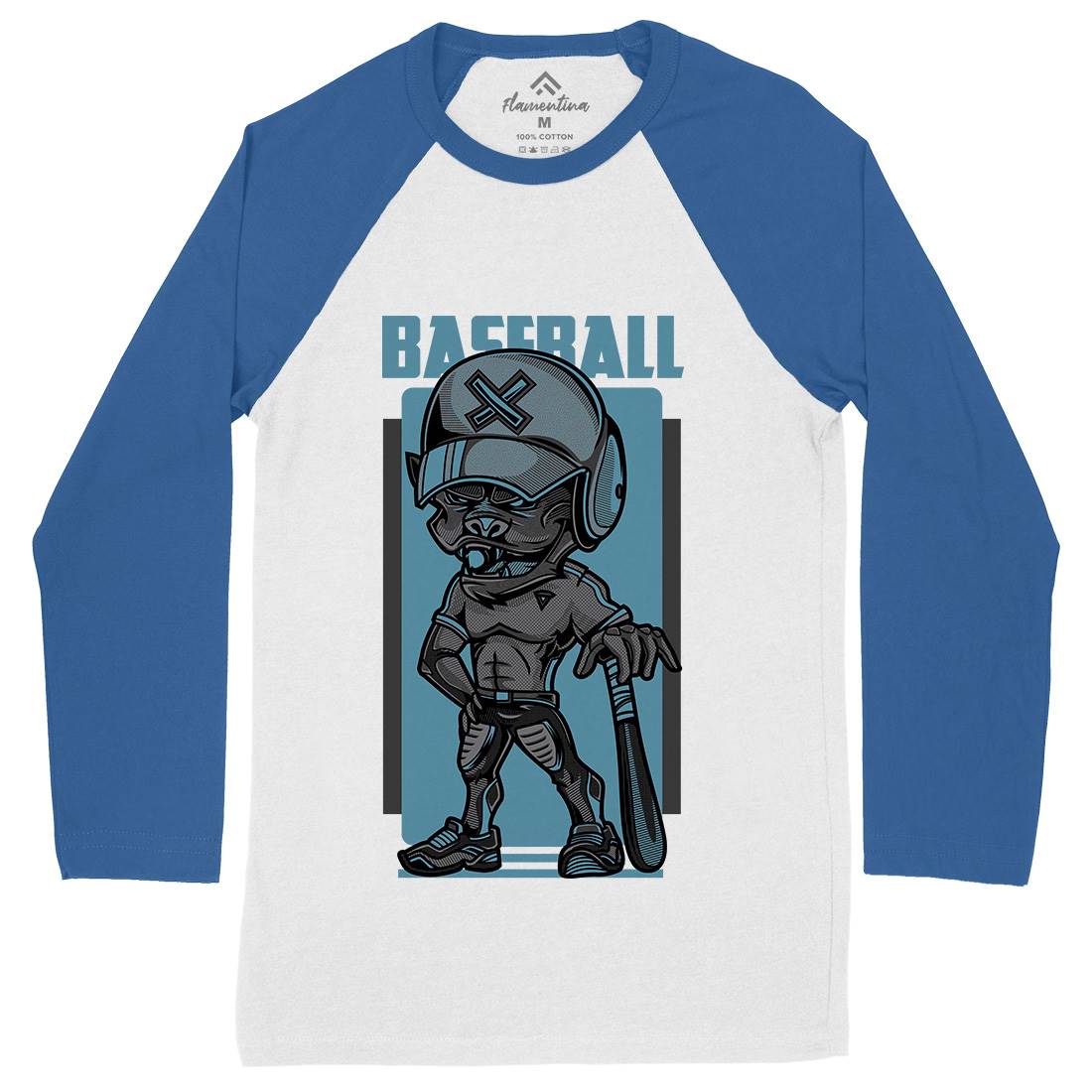 Baseball Mens Long Sleeve Baseball T-Shirt Sport D710