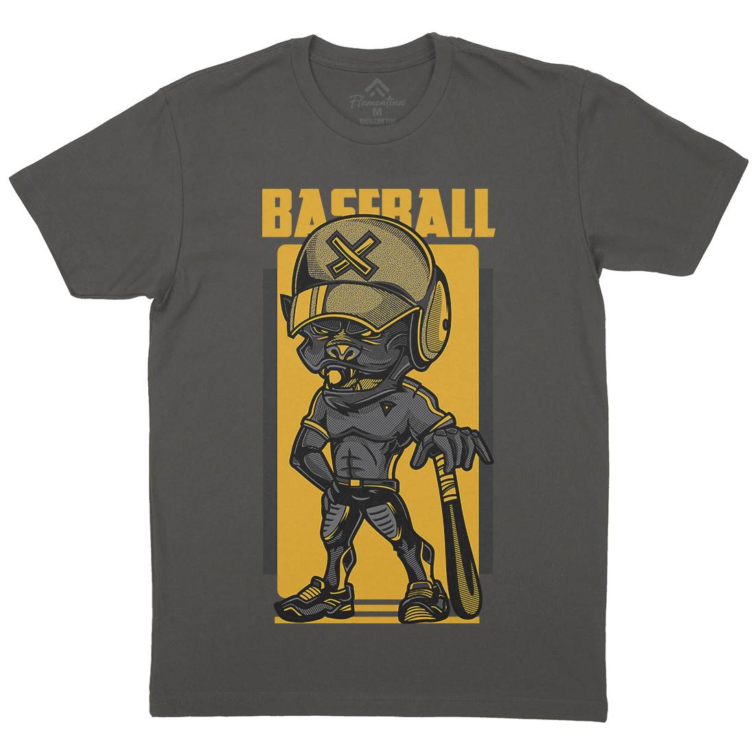 Baseball Mens Crew Neck T-Shirt Sport D710