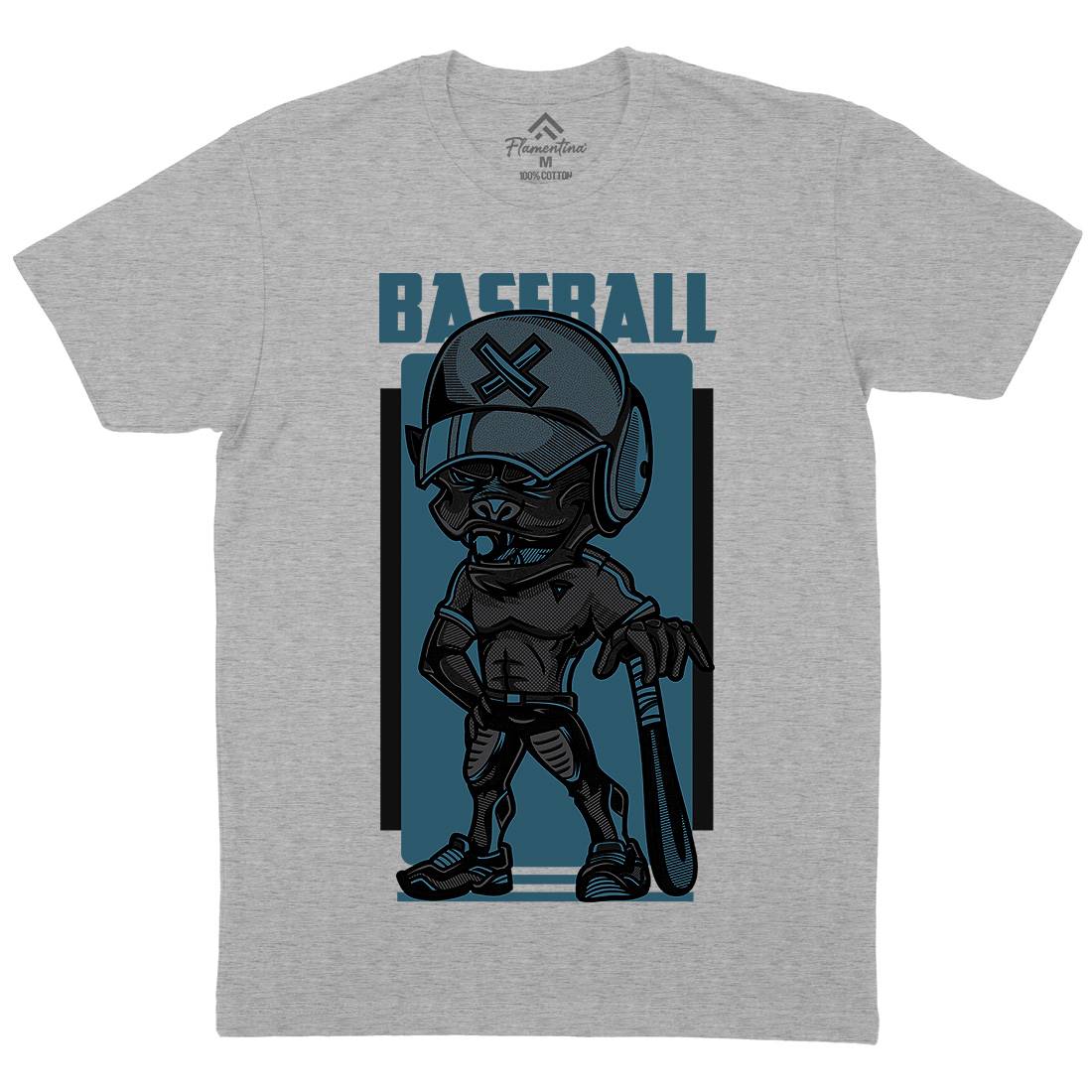 Baseball Mens Crew Neck T-Shirt Sport D710