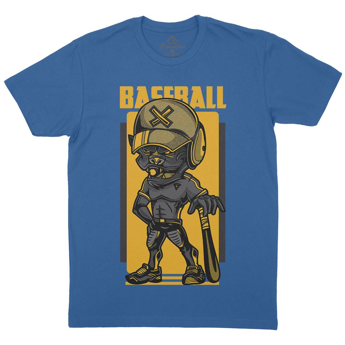 Baseball Mens Organic Crew Neck T-Shirt Sport D710