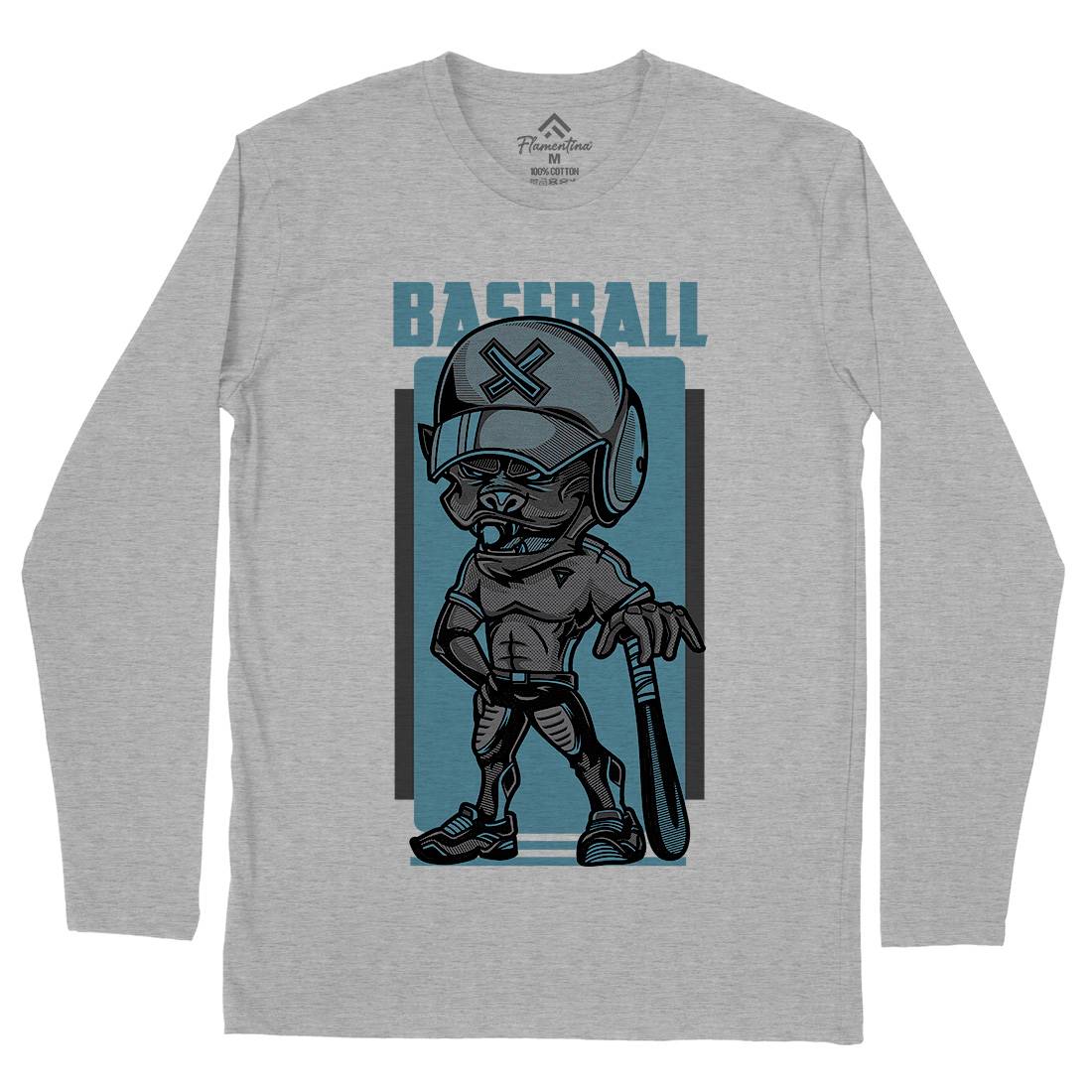 Baseball Mens Long Sleeve T-Shirt Sport D710