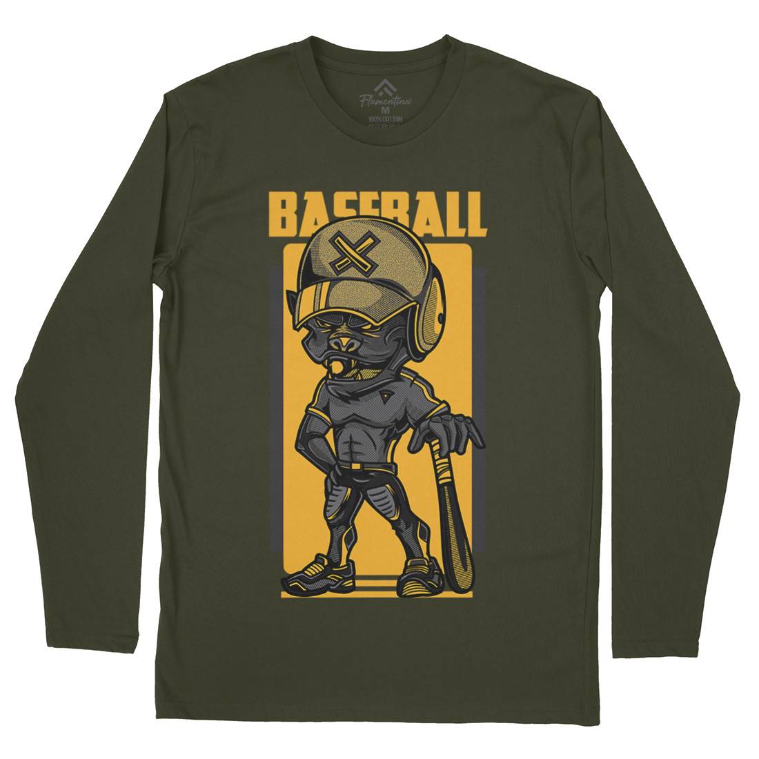 Baseball Mens Long Sleeve T-Shirt Sport D710