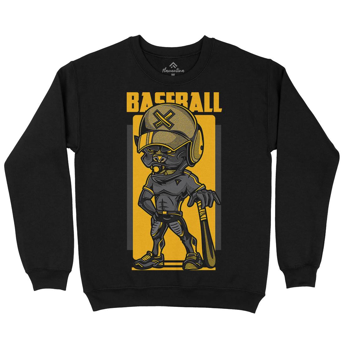 Baseball Mens Crew Neck Sweatshirt Sport D710