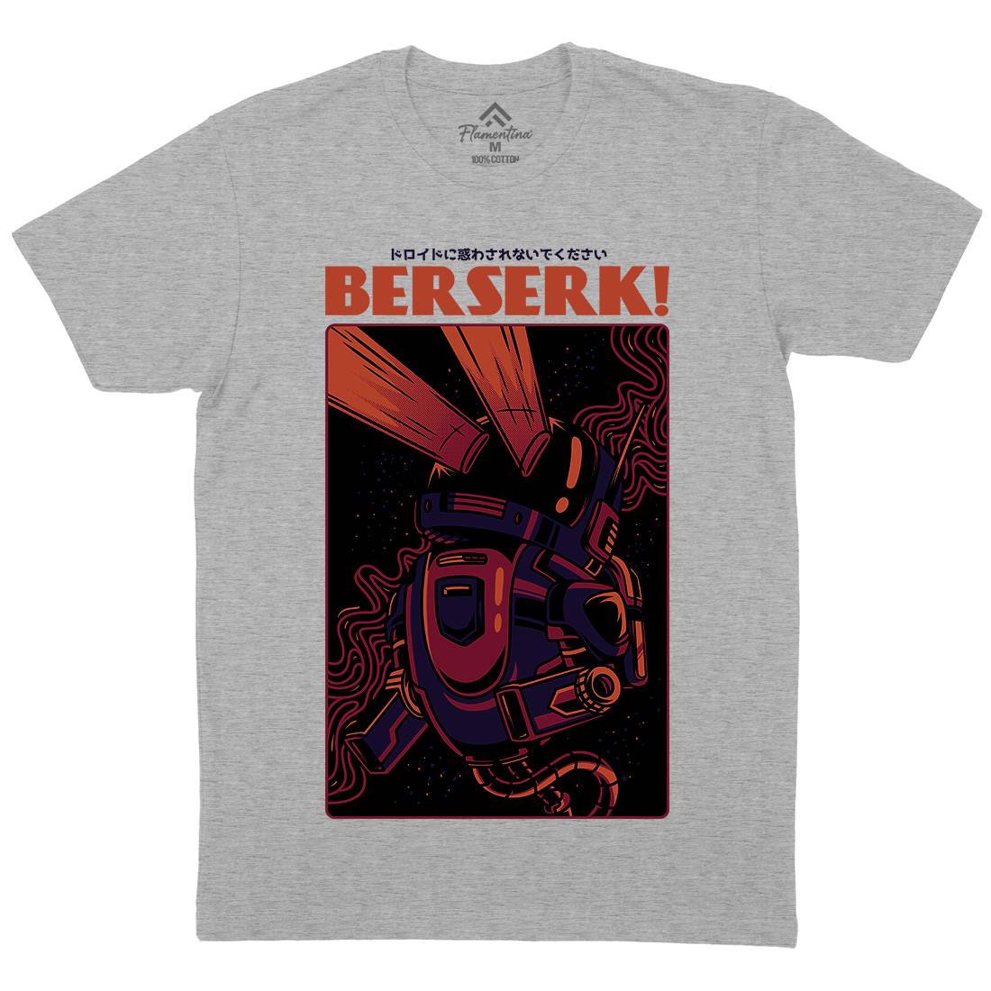 Berserk Mens Organic Crew Neck T-Shirt Space D713