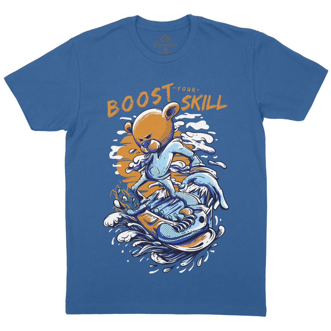 Boost Your Skill Mens Crew Neck T-Shirt Surf D716