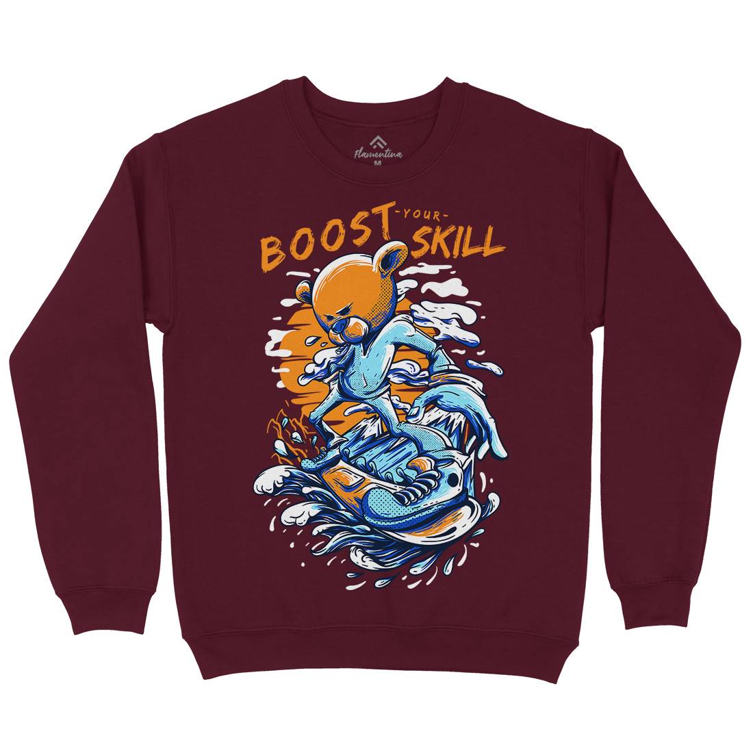 Boost Your Skill Mens Crew Neck Sweatshirt Surf D716