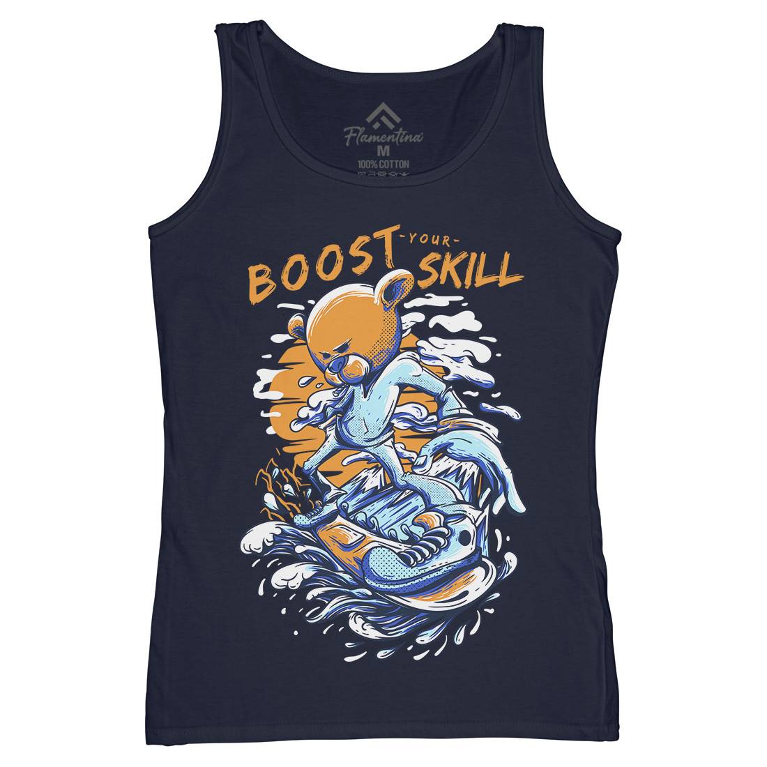 Boost Your Skill Womens Organic Tank Top Vest Surf D716
