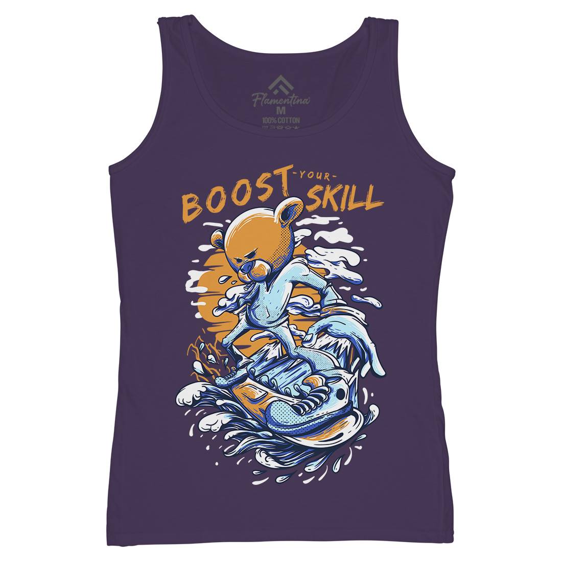 Boost Your Skill Womens Organic Tank Top Vest Surf D716