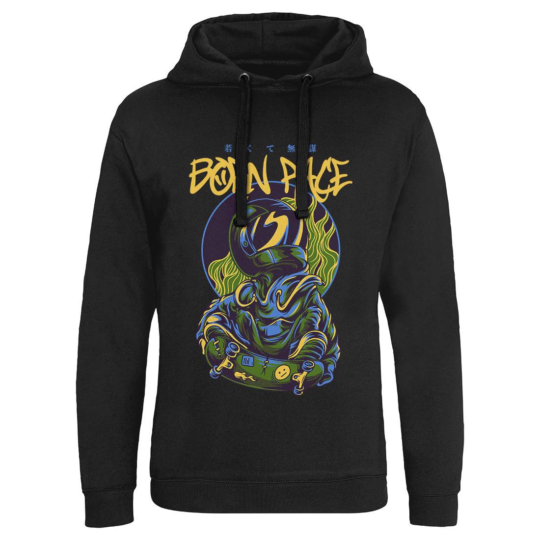 Born Race Mens Hoodie Without Pocket Skate D718