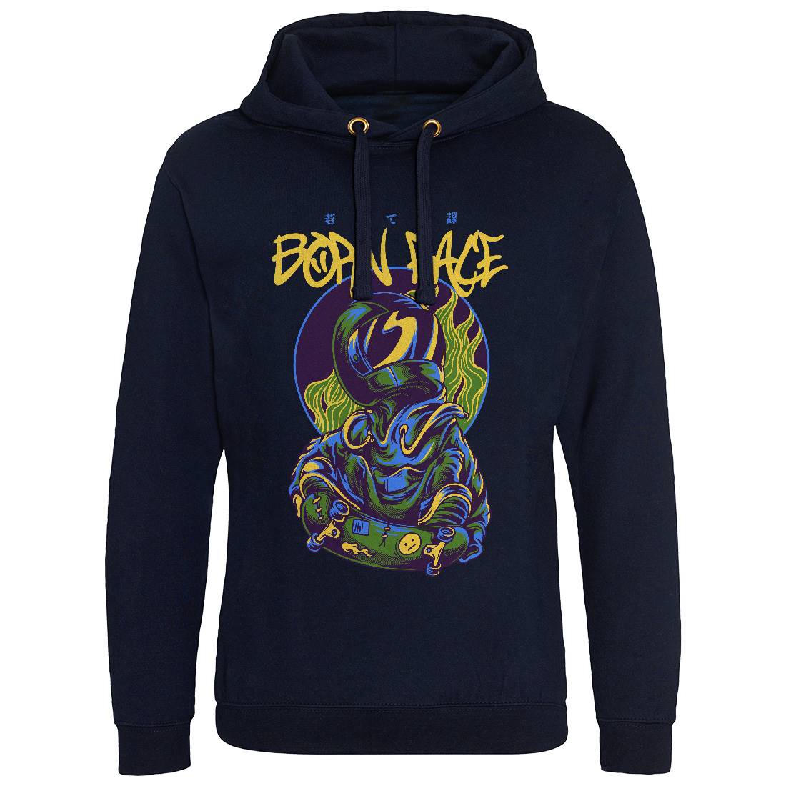 Born Race Mens Hoodie Without Pocket Skate D718